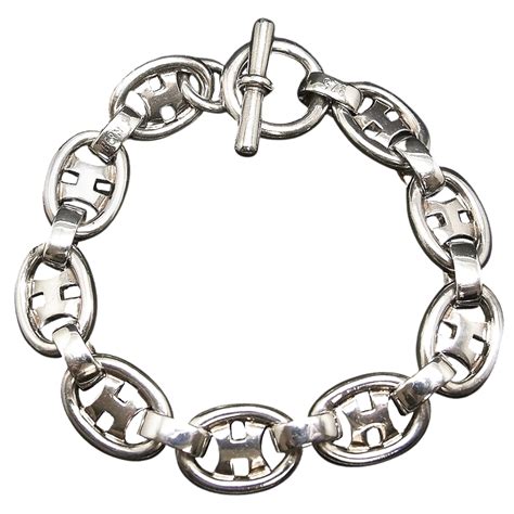 bracelet hermes vintage argent